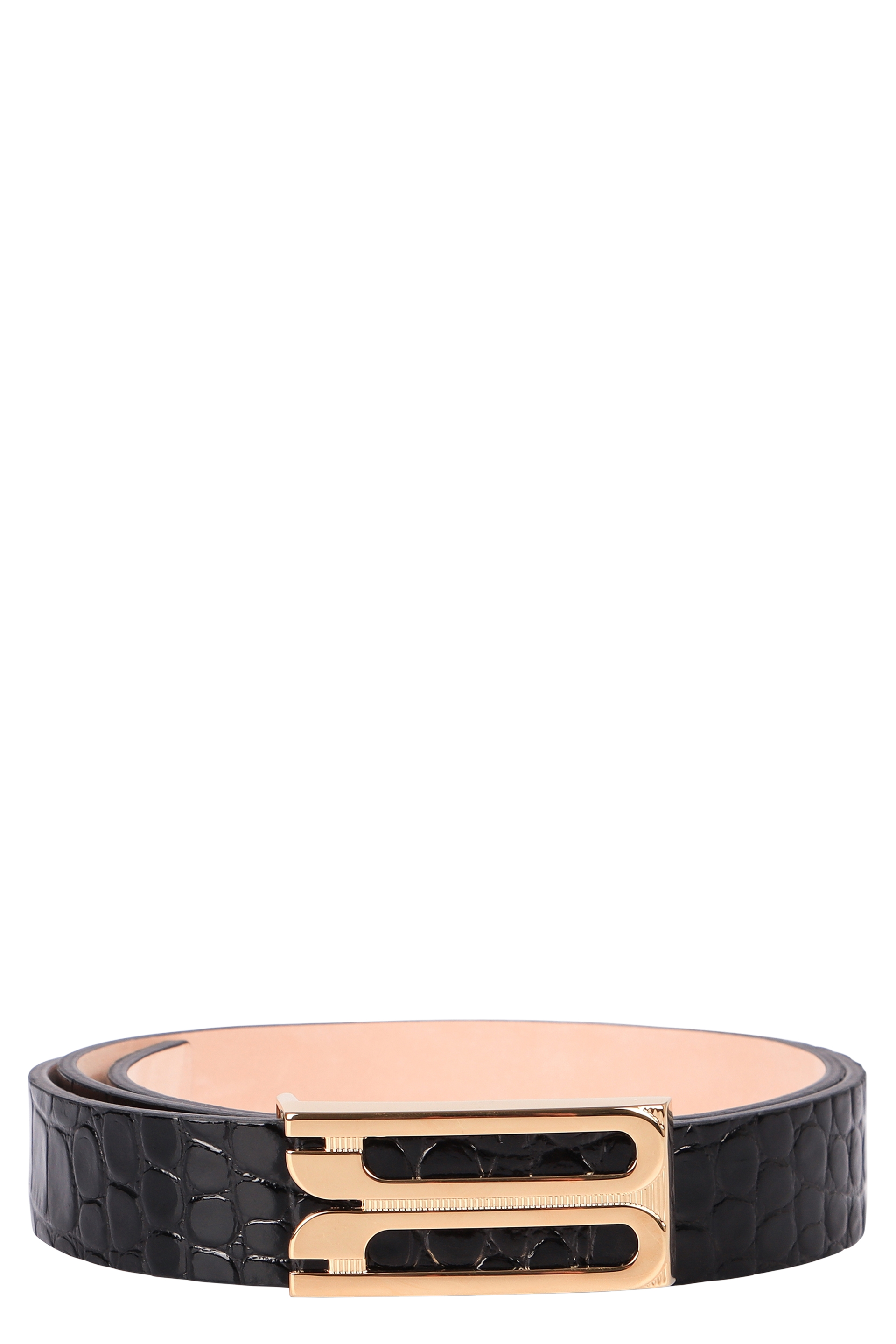 Victoria Beckham Jumbo Frame Printed Leather Belt - 90 CM